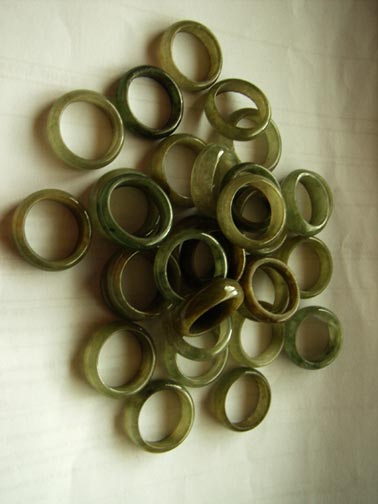 Untreated, (A-type) Jadeite rings with lab report.