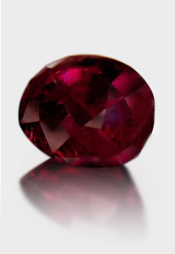An intense red (almost pidgeon blood) natural ruby,2.19c (SOLD.)